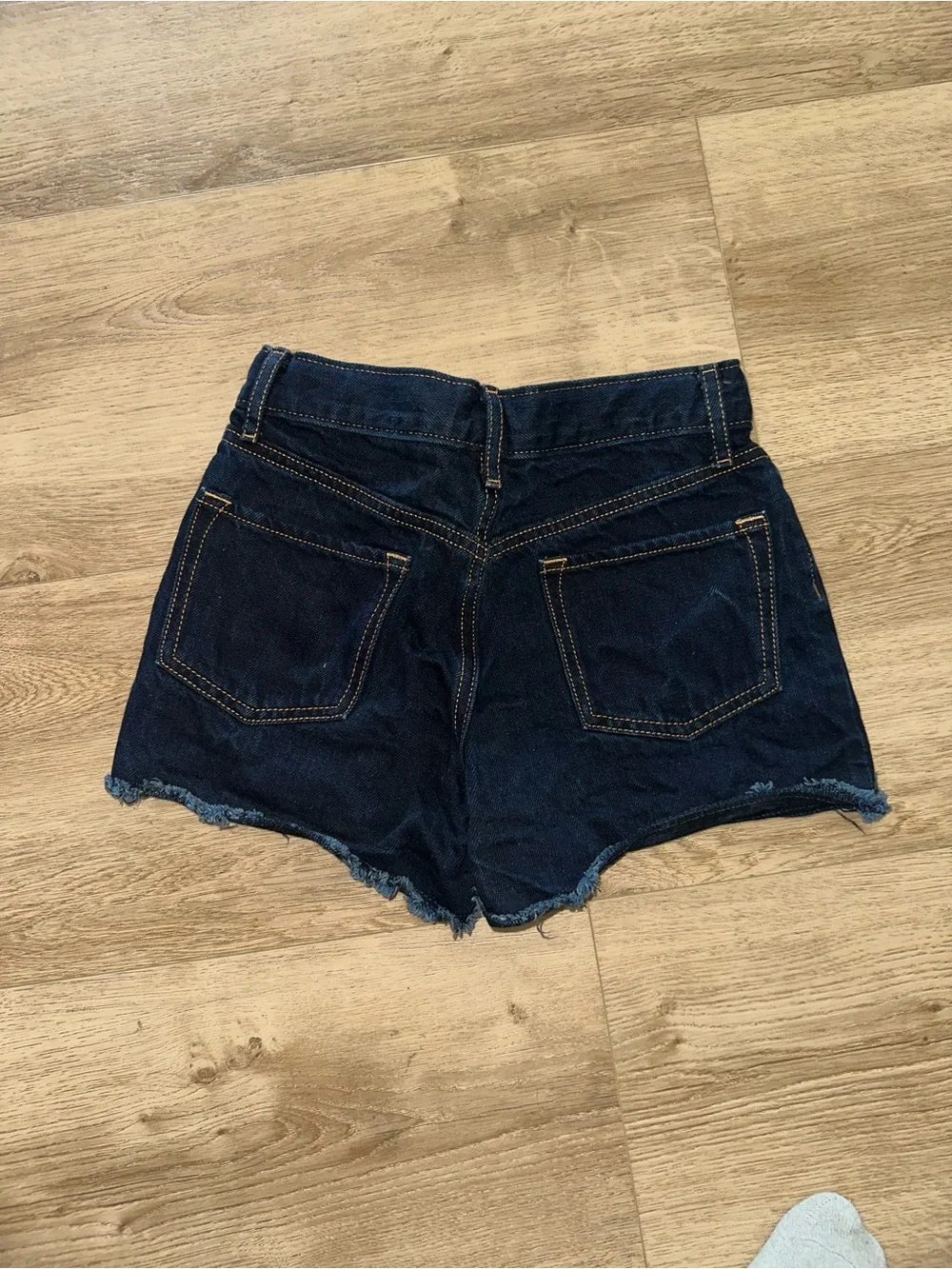 Old Navy Dark Blue Denim Frayed Hem Shorts